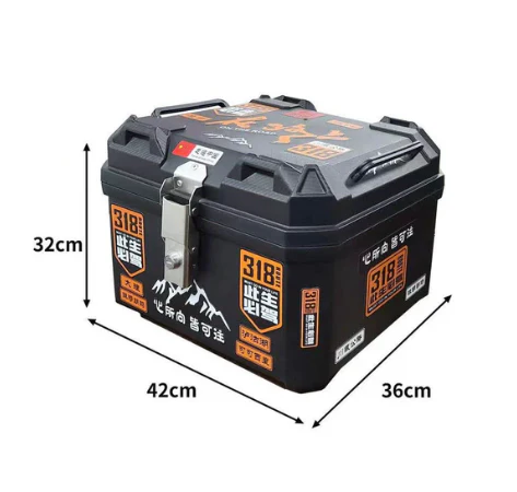 45L Universal Motorcycle Rear Storage Box – Hard Shell Tail Luggage - Image 7