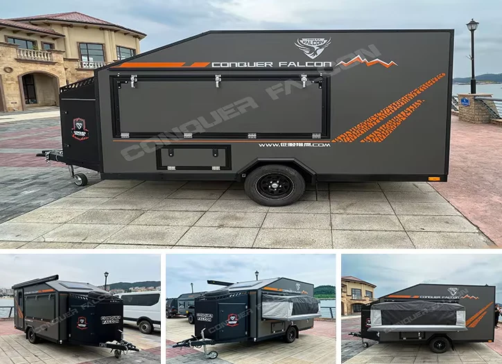 4x4 Aluminium Motor Home RV Caravan Trailer Small Travel Trailer for Truck Use for Camper Adventures - Image 3