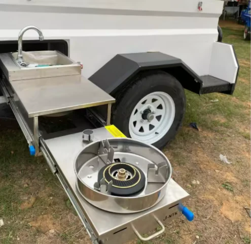 4x4 Luxury Truck Offroad Folding Camping Car Camper Travel Trailers with Cook - Image 4