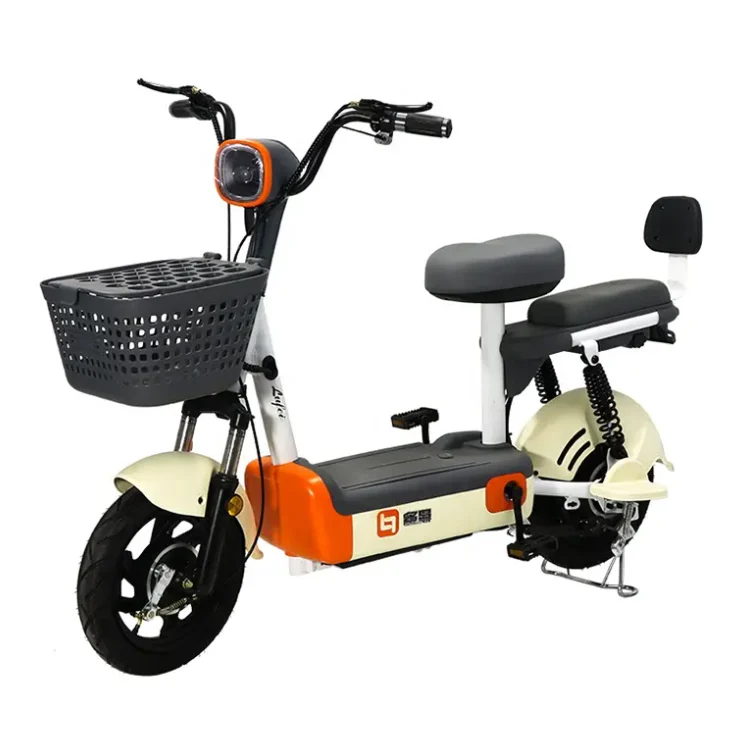 Adults mini E-Bike With 02 seats front Basket - Image 3
