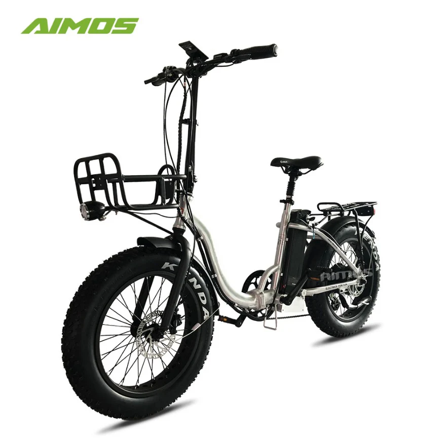 AIMOS Folding Electric Bike 36V 10.5Ah 500W with Kenda 26" Fat Tyres
