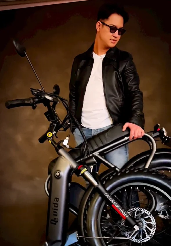 Aimos Folding Electric Dirt Bike Hybrid Fat Bike Fast EBike 36V 13Ah 350W AMS-TDE-07N - Image 3