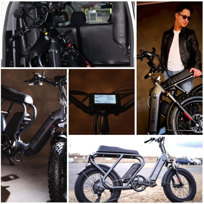 Aimos Folding Electric Dirt Bike Hybrid Fat Bike Fast EBike 36V 13Ah 350W AMS-TDE-07N - Image 6