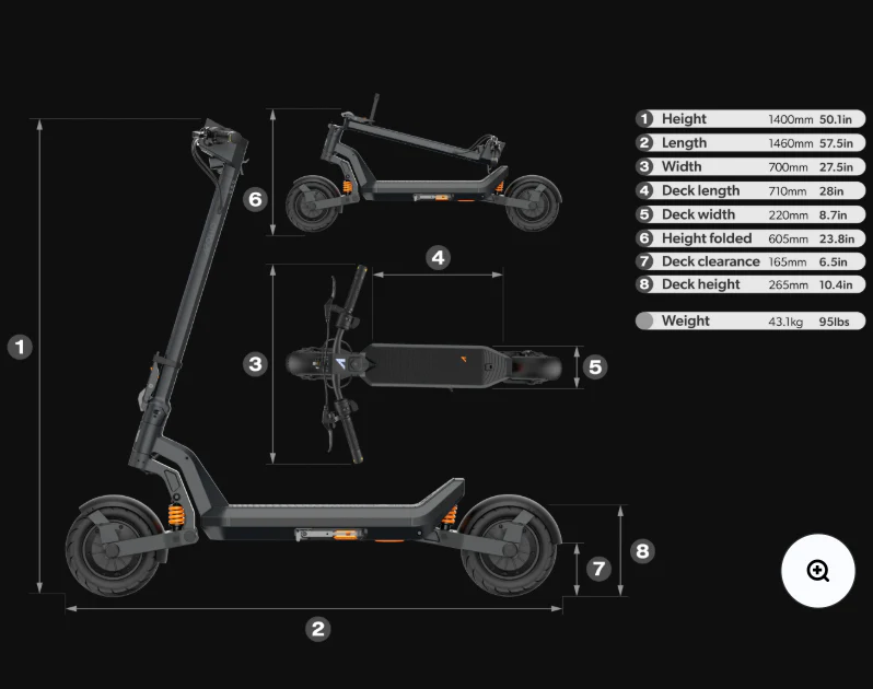 Apollo Phantom Electric Scooter -Space Gray 52V 1750W Dual - Image 8