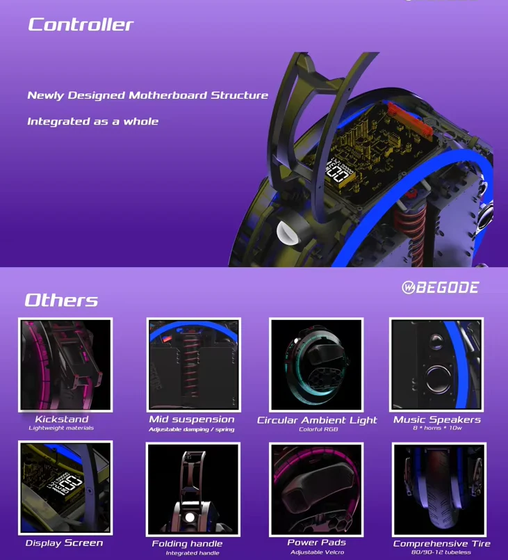 Begode C8 Electric Unicycle - Image 3