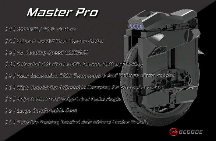 Begode Master X Electric Unicycle 134.4V 3600Wh - Image 2
