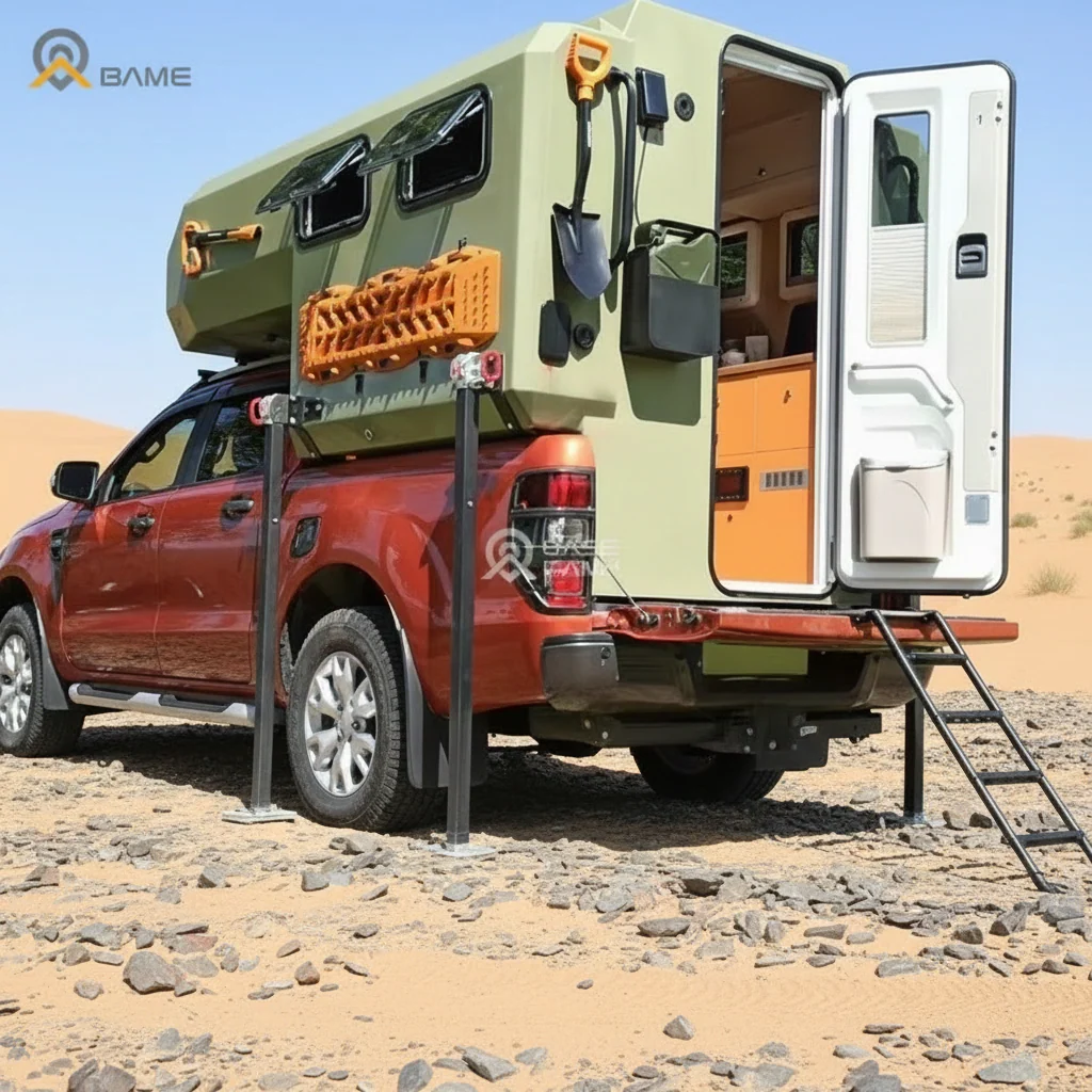 Black Stone 4x4 Slide-In Truck Camper – Built for UAE Outdoor Adventures