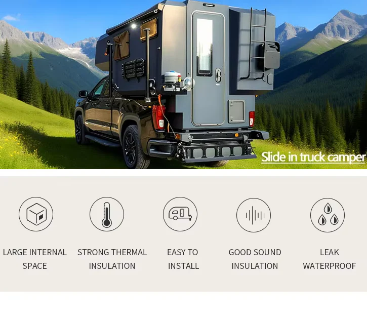 Black Stone 4x4 Slide-In Truck Camper – Built for UAE Outdoor Adventures - Image 4