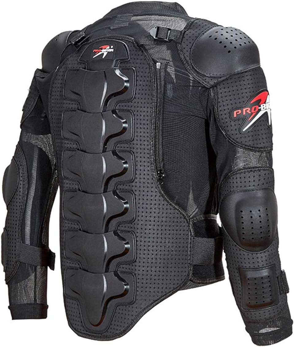 Caige Motorcycle Armour Full Body Protective Jacket, Black - Image 3