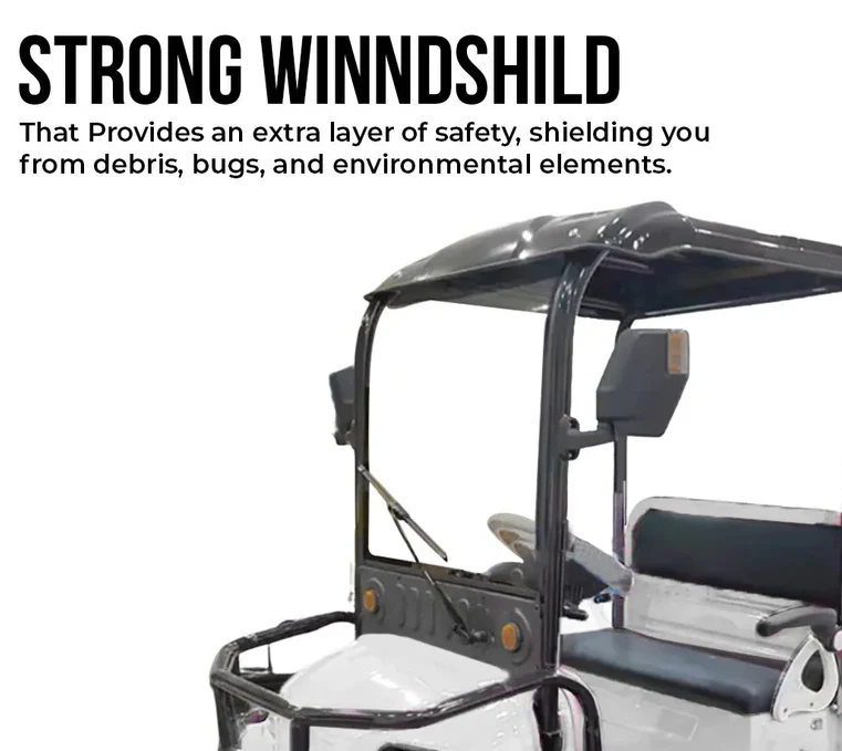 Electric Golf Cart 02 Seater with Long Cargo Utility Box - Image 4