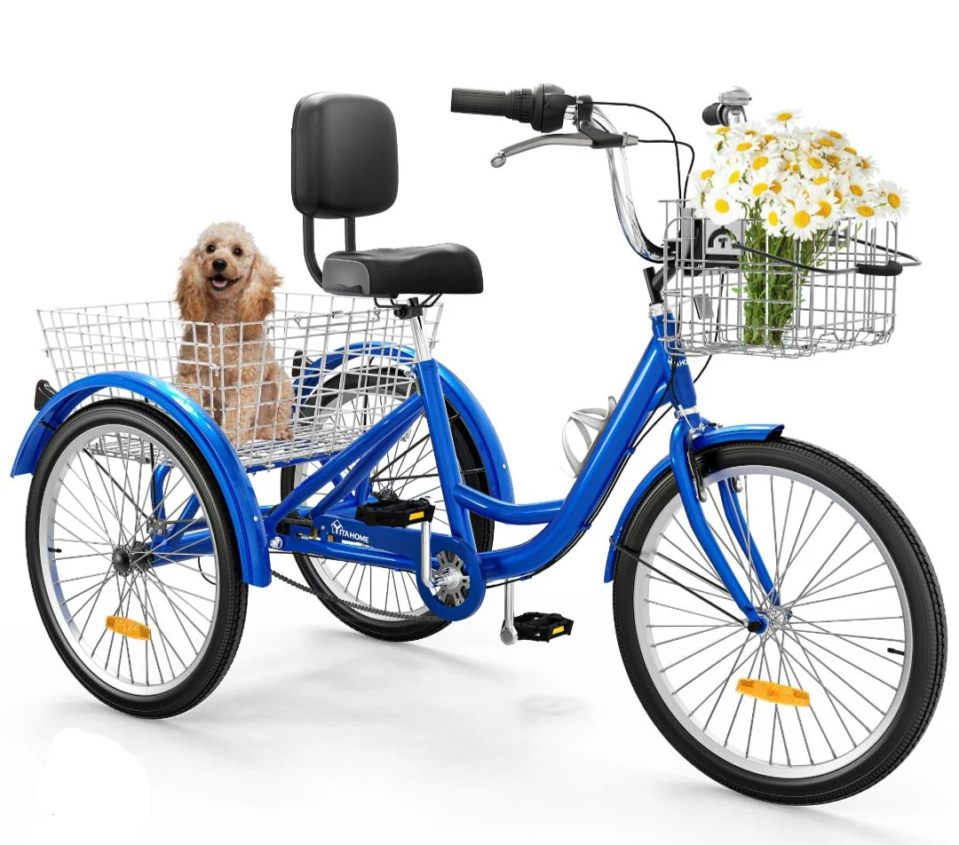 City Tricycle 26" With Rear Basket single speed - Image 4