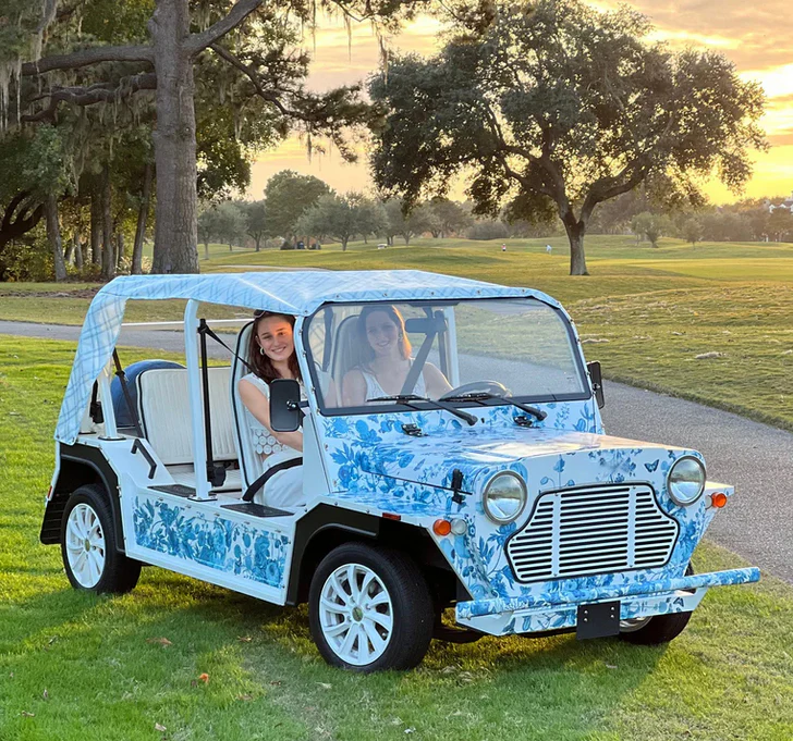 Classic Car Electric Mini Moke Jeep 72V 4 Seater Sightseeing Bus Golf Cart - Image 5