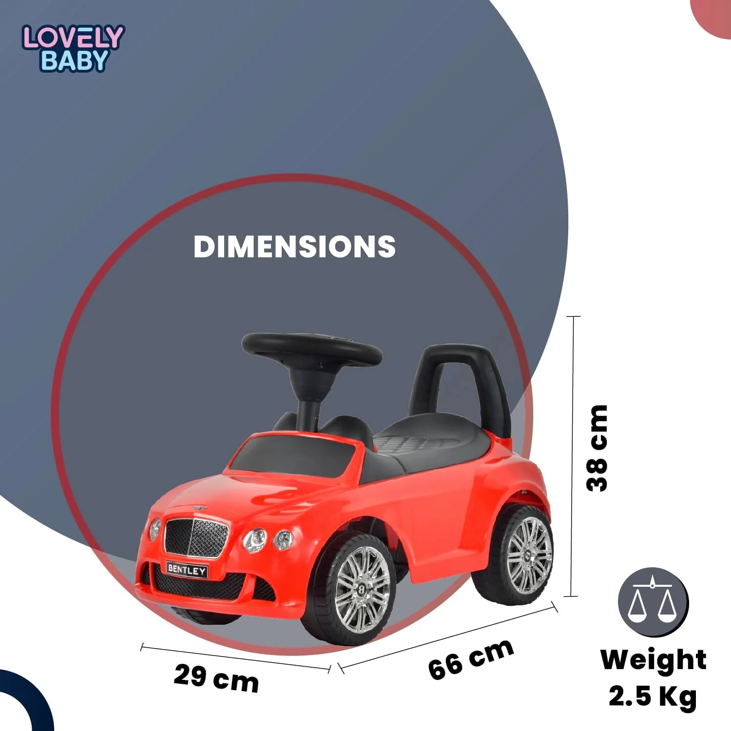 Cute Baby Bentley Continental GT Speed Push Car Age 2-4 - Image 9