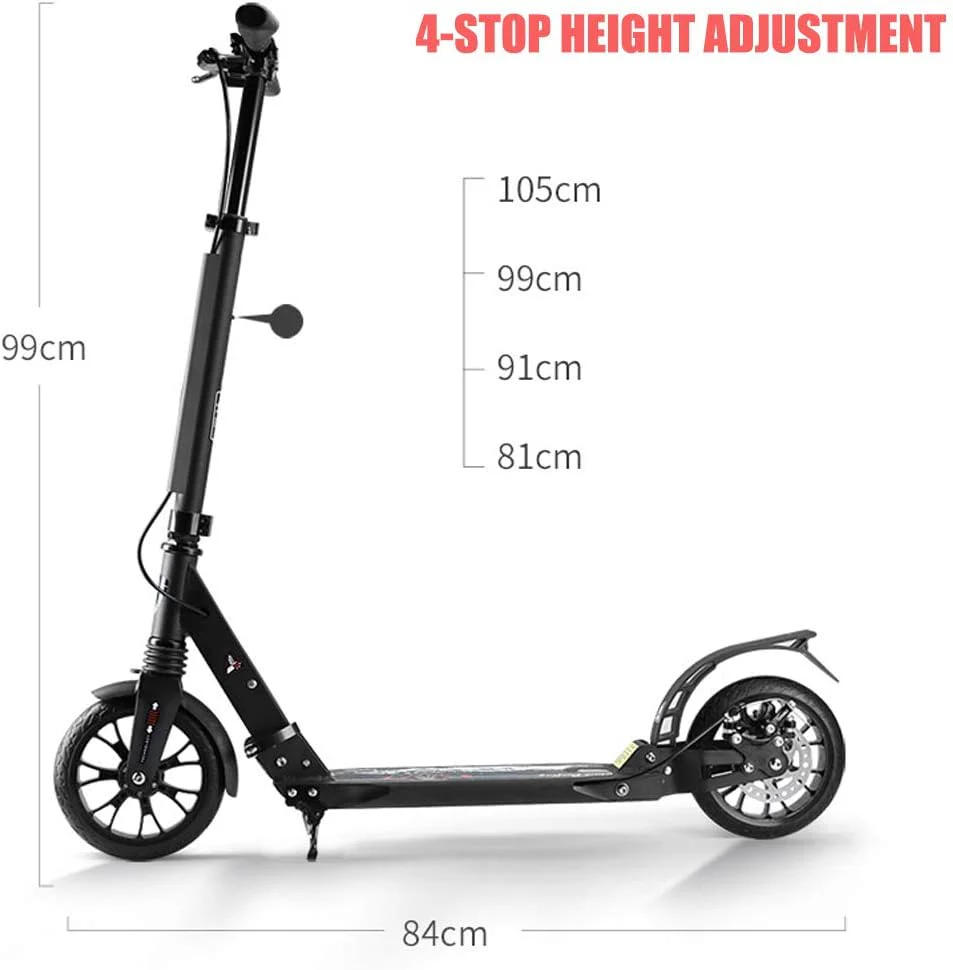 Deluxe Kick Scooter with 2 Big Wheels for Kids Teens Small Adults - Image 2