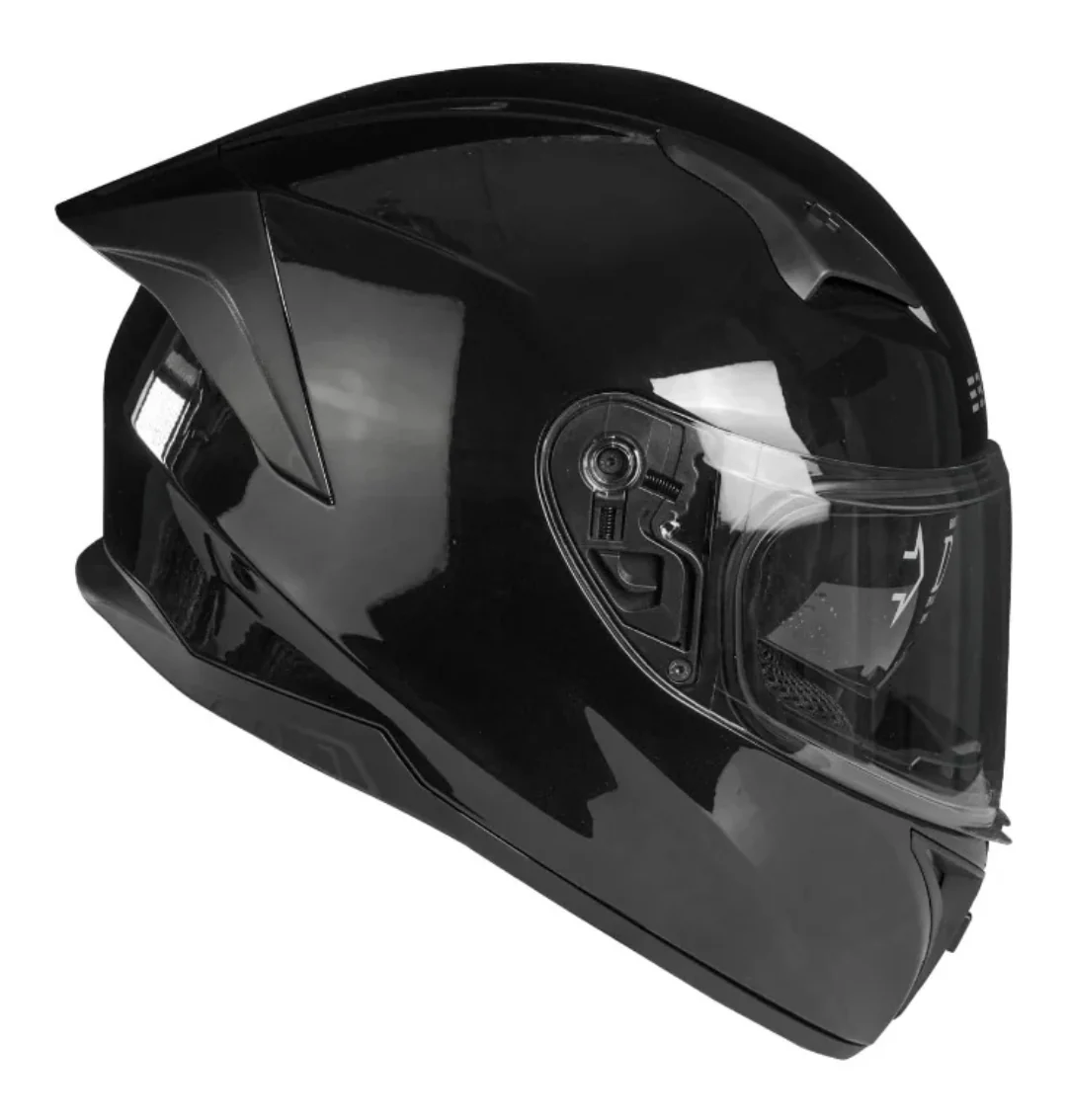 EBIKER Full Face Helmet – Glossy Black - Image 2