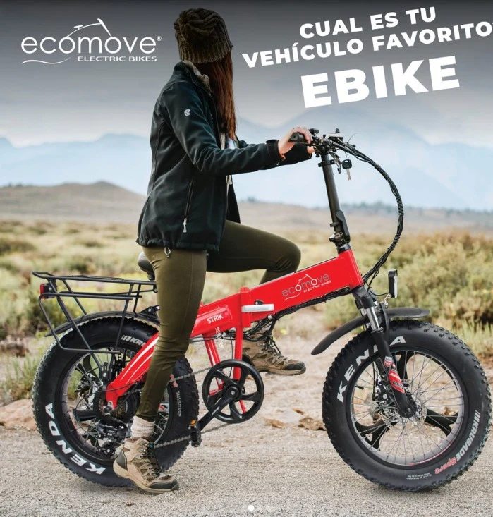 Ecomove Strik 20" Electric Bike 36V 250W Red - Image 3