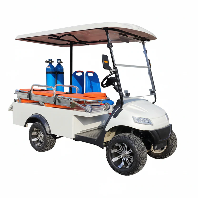 Electric Ambulance Vehicle Medical Buggy & Golf Cart with Stretcher First Aid Emergency Aid
