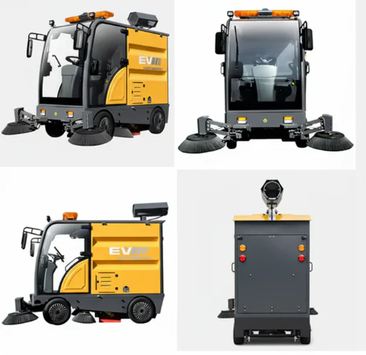 Electric Large Industrial Sweeper Street Sweeper Machine with Cap - Image 6