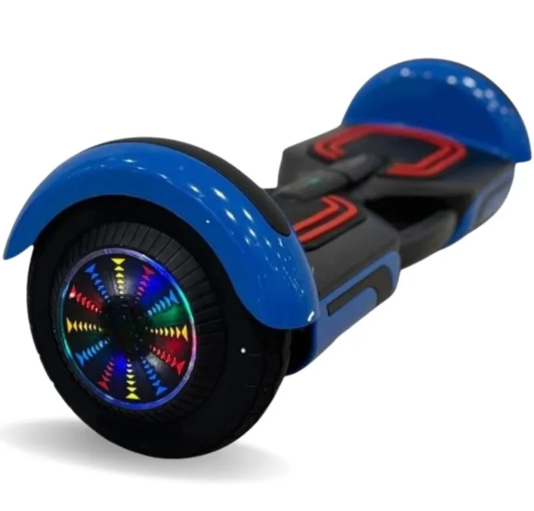 Electric Self Balancing Hoverboard Blue Black -LED Wheels Teens Age 5-12