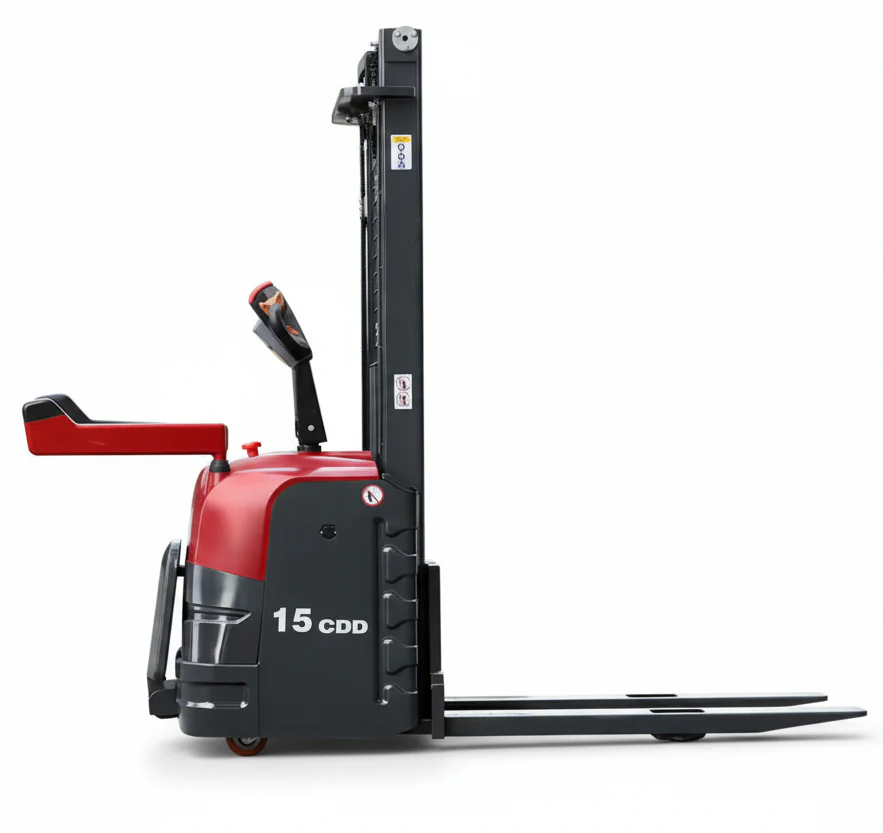 Electric Stacker Machine Wide Pallet Power Stacker 1-2 Ton Lift Height 3m-5m - Image 7