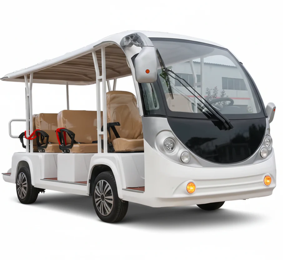 Electric Tour Shuttle 75V with 8-10 Seats Sightseeing Bus