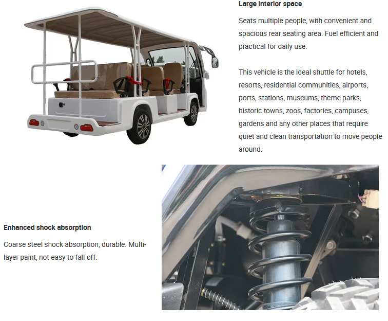 Electric Tour Shuttle 75V with 8-10 Seats Sightseeing Bus - Image 6