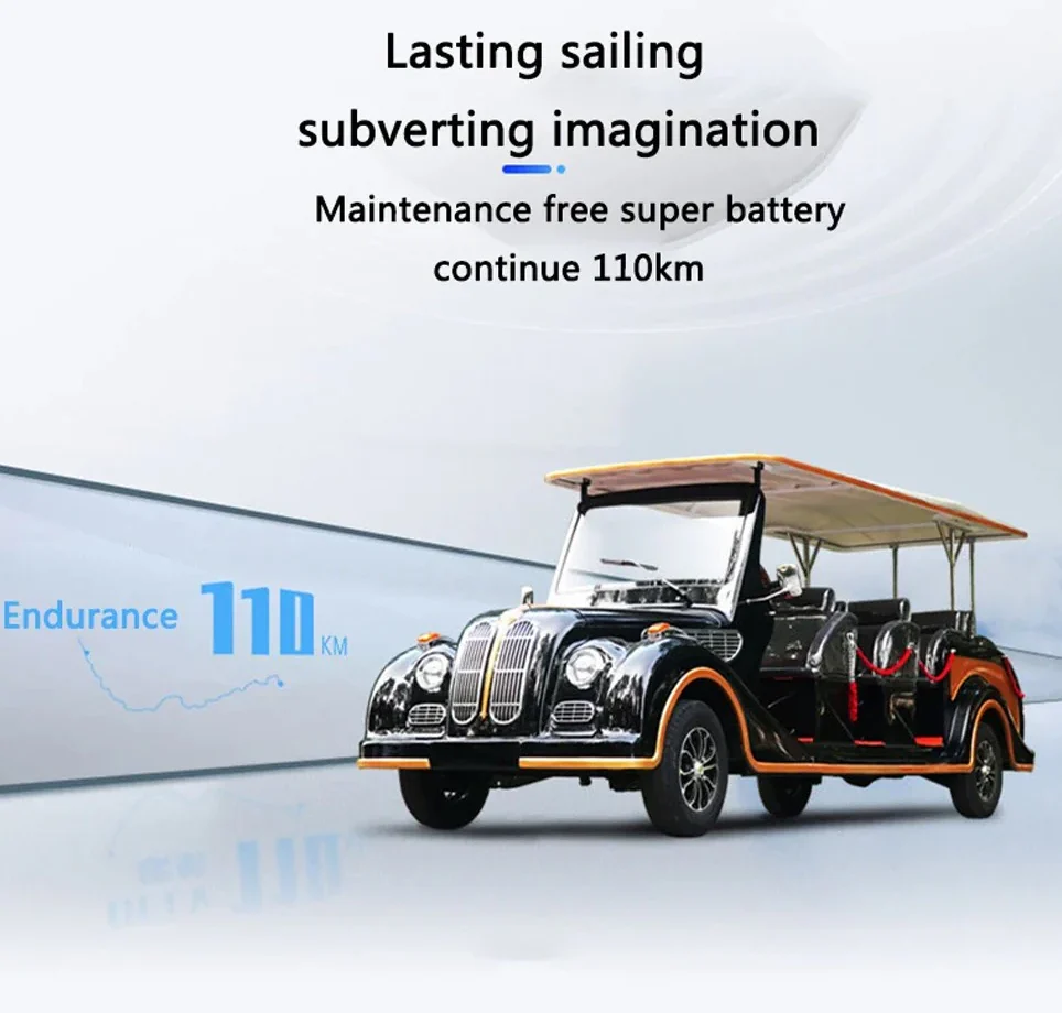 Electric Vintage Royal Golf Cart 6+2 Seater - Image 3