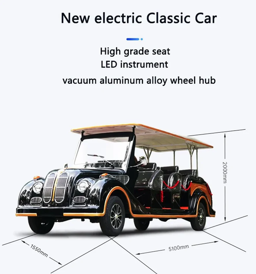 Electric Vintage Royal Golf Cart 6+2 Seater - Image 7