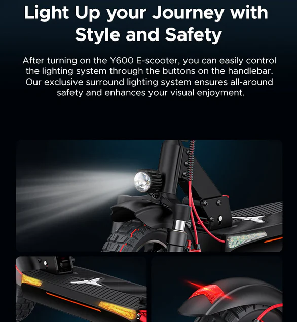 ENGWE Y600 Electric Scooter 48V 18Ah 600W wide deck - Image 5