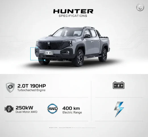 F70 Hybrid Ev Electric Pickup Off Road 4x4 Electric Truck Changan 2024 - Image 2