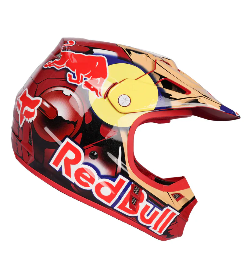 Fox Racing Red Bull Edition Full Face Helmet Carbon Graphic MX - Image 4