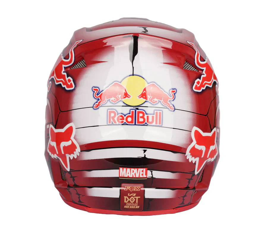 Fox Racing Red Bull Edition Full Face Helmet Carbon Graphic MX - Image 5