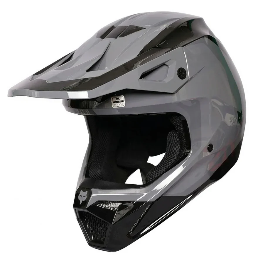 FOX V1 Solid Dark Shadow Grey Off Road Motorcycle Motocross Helmet - Image 3