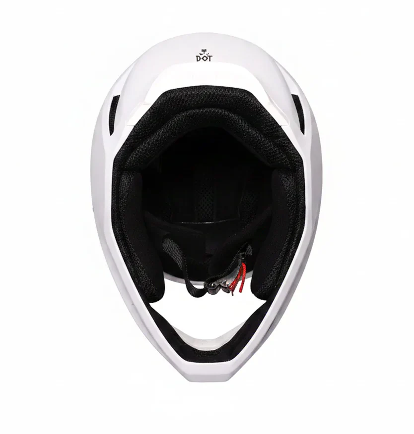 Fox V1 Solid Helmet Matte White MX Helmet - Image 3