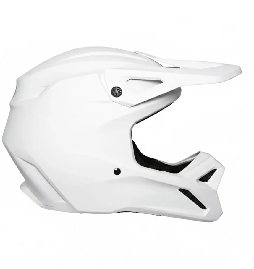 Fox V1 Solid Helmet Matte White MX Helmet - Image 6