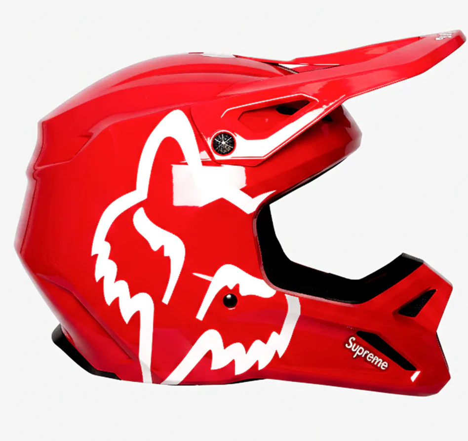 FOX V1 Supreme Red Motocross Helmet - Image 3
