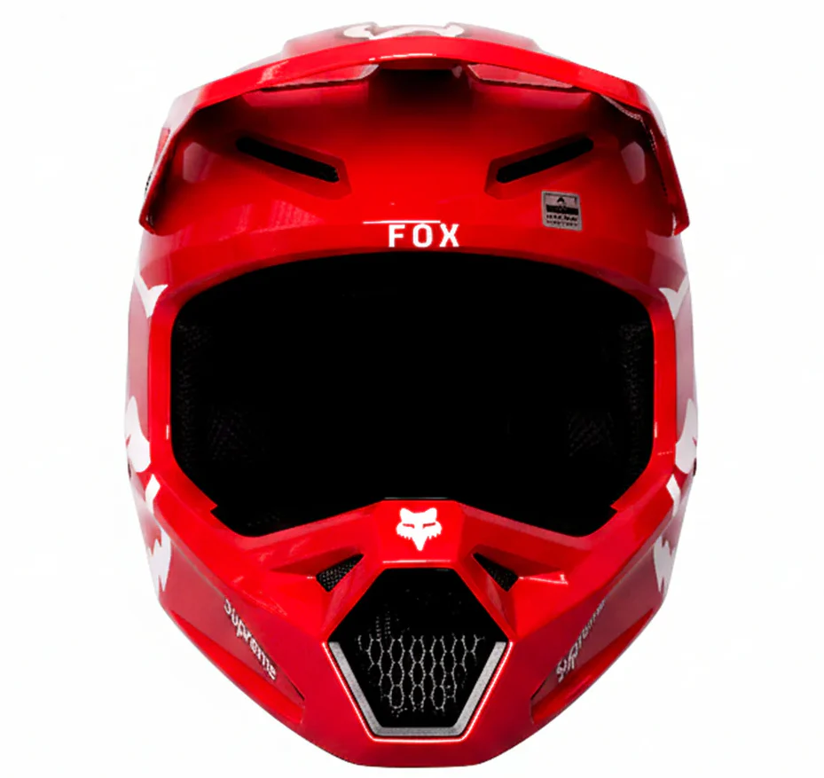 FOX V1 Supreme Red Motocross Helmet - Image 4