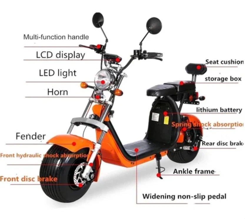 G-028 E Bike Harley Dual battery 1500W 60V 24Ah - Image 5
