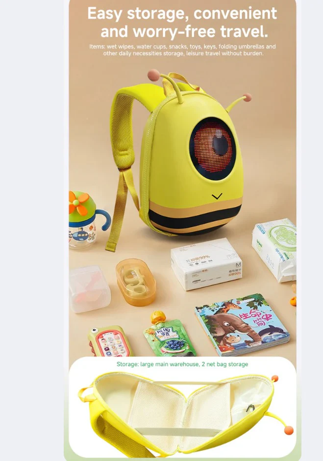 Girls LED Smart Display Backpack Pixel Art Bag Small Ant Cute Carrot - Image 11