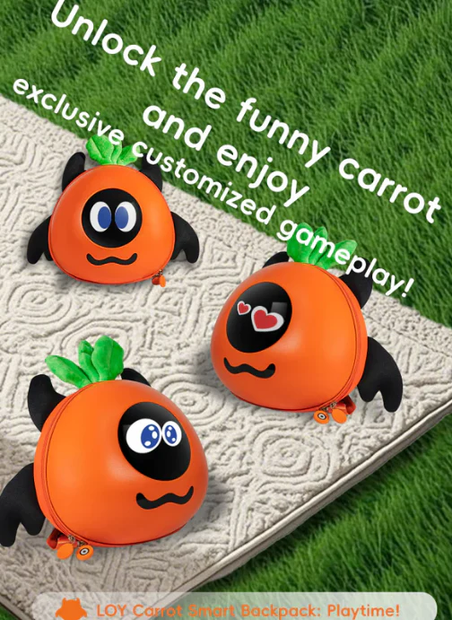 Girls LED Smart Display Backpack Pixel Art Bag Small Ant Cute Carrot - Image 20