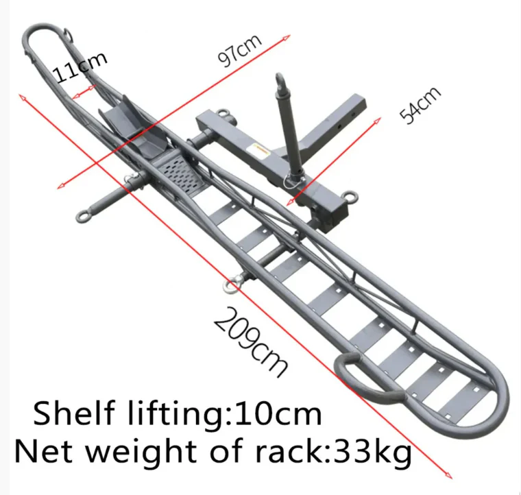 Heavy Duty Motorcycle Hitch Carrier with 500 lbs Capacity - Image 6
