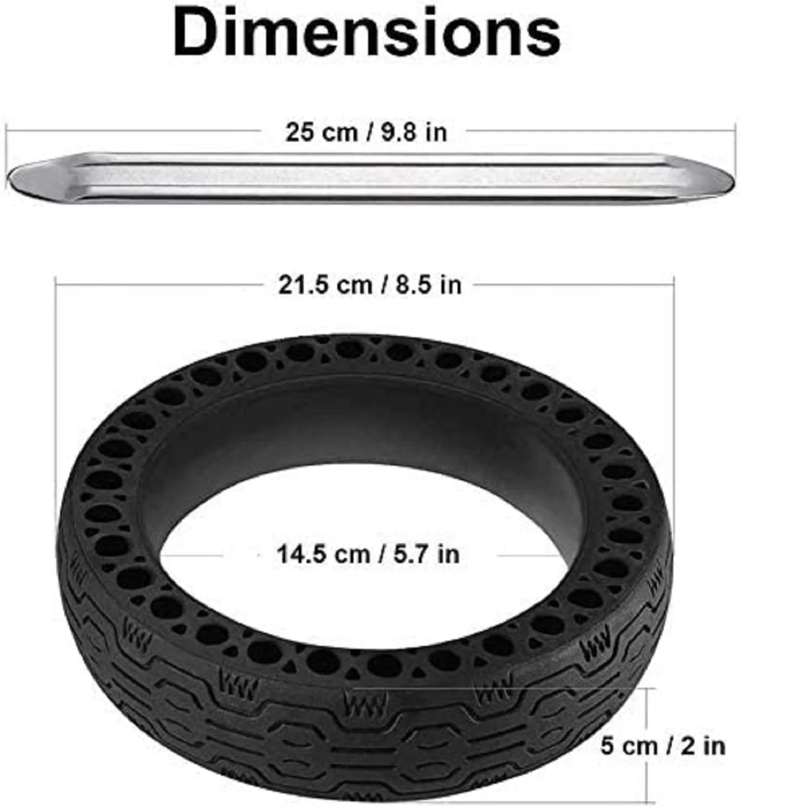 Honeycomb Rubber 8.5 Inch Tire Solid Tire for Xiaomi M365 Pro Scooter - Image 7