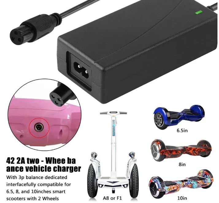 Hoverboard Charger Electric Scooter Charger, 42V 2A - Image 2
