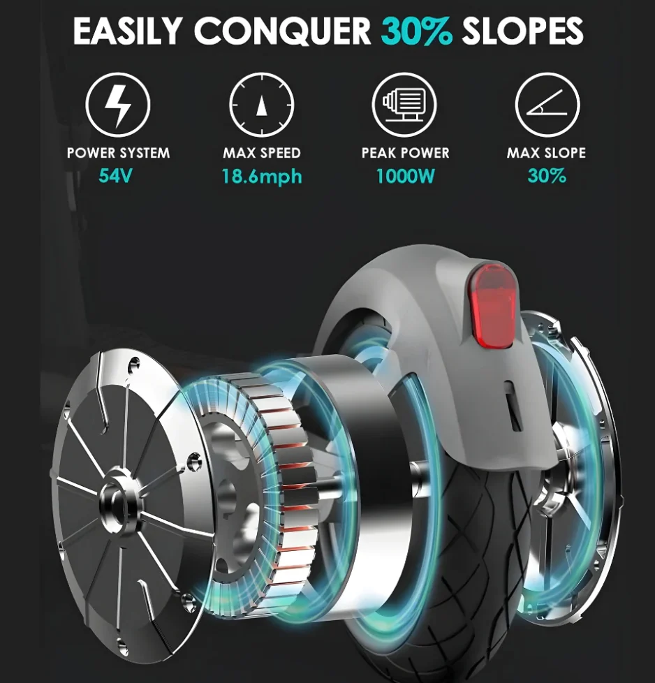 inmotion S1 Electric Scooter 54V 12.5Ah 500W For Taller Bulky Riders - Image 11