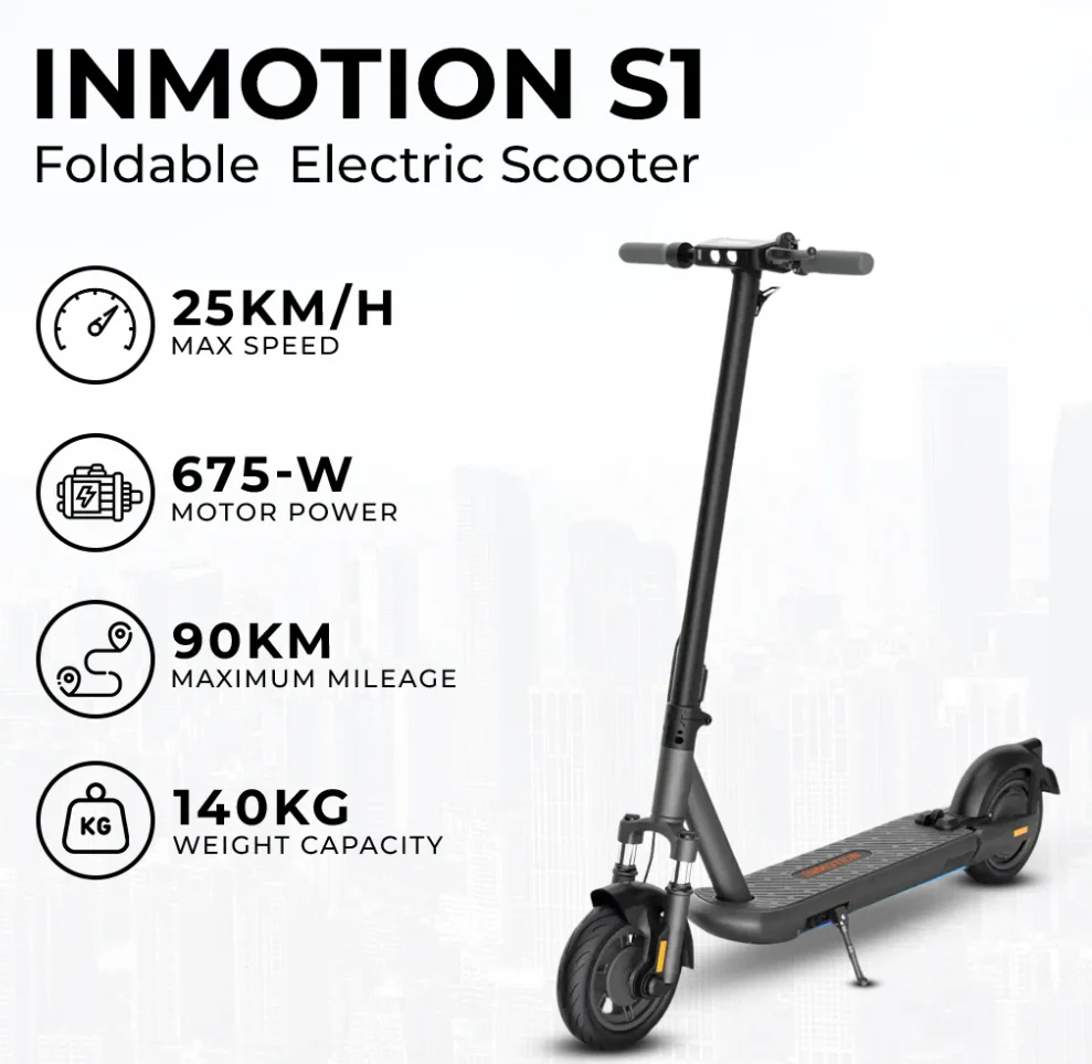 inmotion S1 Electric Scooter 54V 12.5Ah 500W For Taller Bulky Riders - Image 6