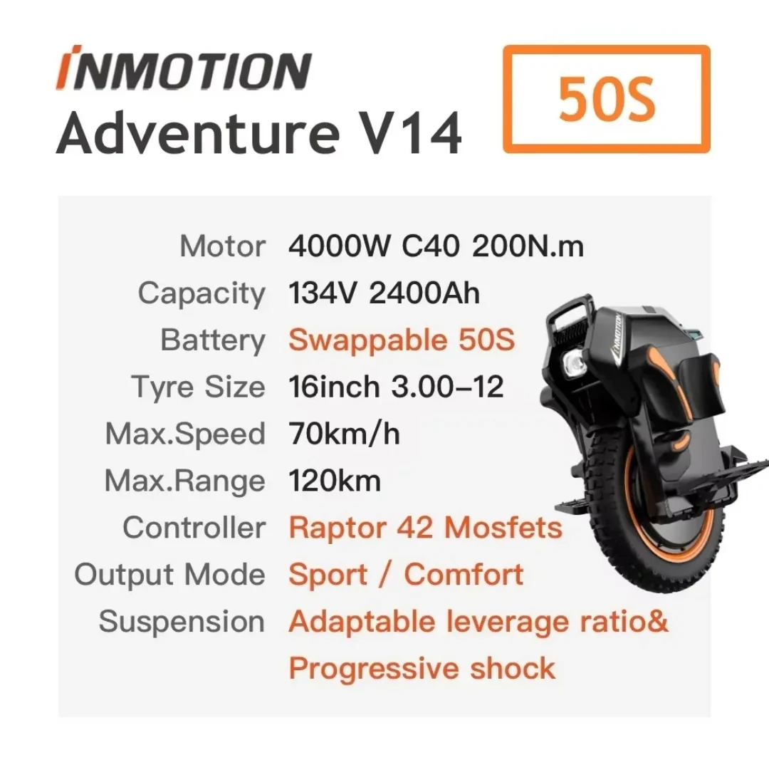Inmotion V14 Pro 50S EUC 9000W Fast -2025 New version - Image 2
