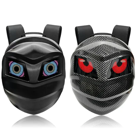 Iron Man Crown LED Display Smart Backpack – Ultimate Rider Visibility & Style - Image 2