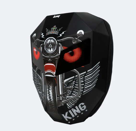 Iron Man Crown LED Display Smart Backpack – Ultimate Rider Visibility & Style - Image 3