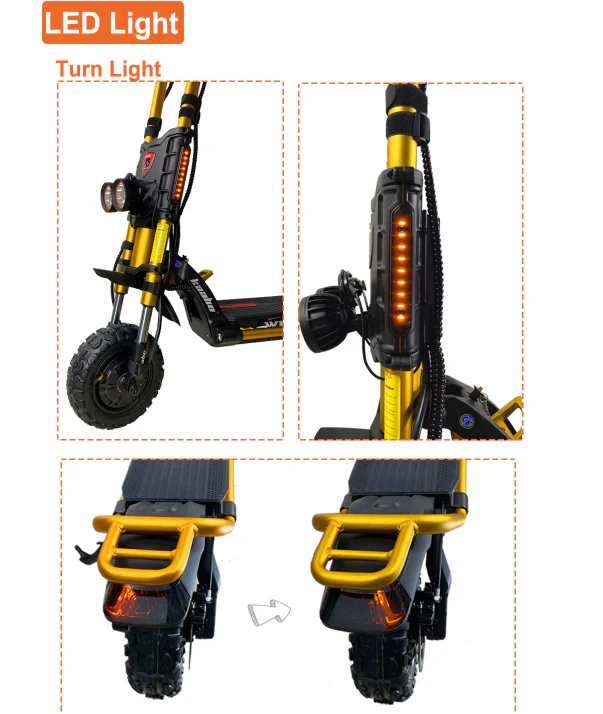 Kaabo Wolf King GT Pro Electric Scooter 72V 35Ah samsung Black - Image 10