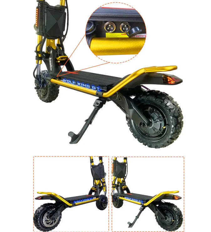 Kaabo Wolf King GT Pro Electric Scooter 72V 35Ah samsung Black - Image 9